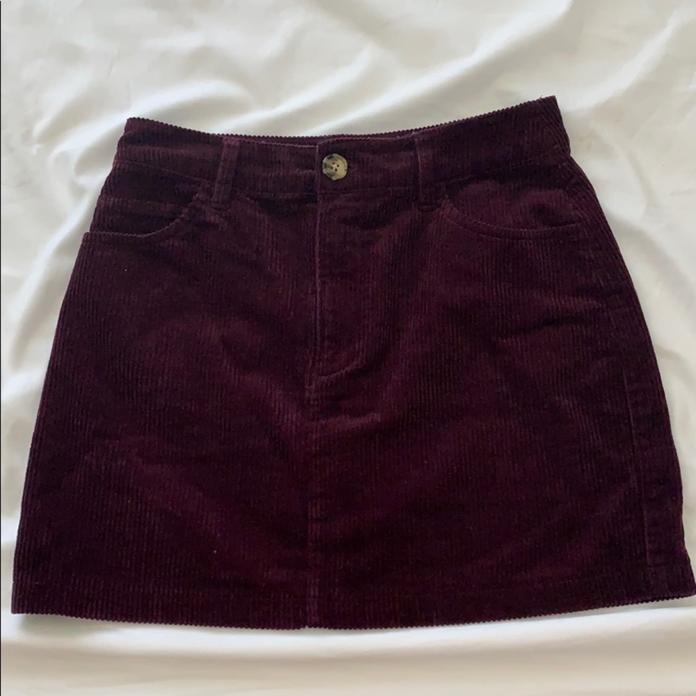 F21 corduroy skirt